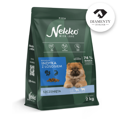 Nekko Grain-Free Dry Food for Puppies of Medium and Large Breeds Rich in Turkey with Salmon