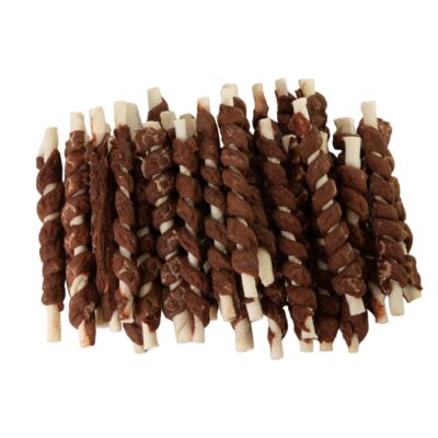 NEKKO DOG SNACKS – BEEF STICKS WRAP RAWHIDE TWIST 500 g