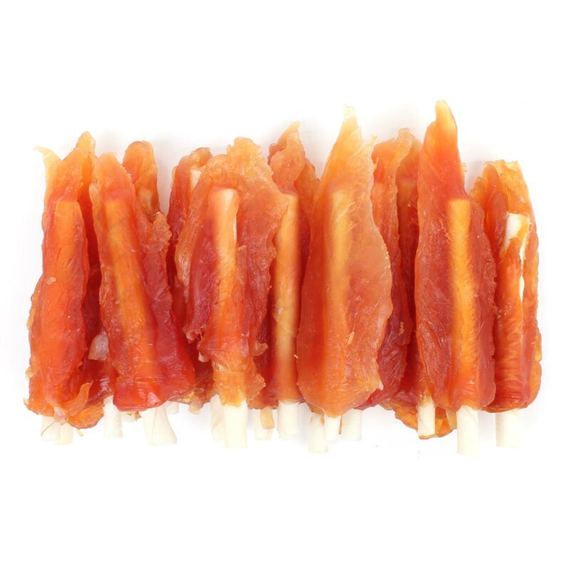 NEKKO DOG SNACKS – SOFT CHICKEN JERKY & WHITE TWISTS 500 g