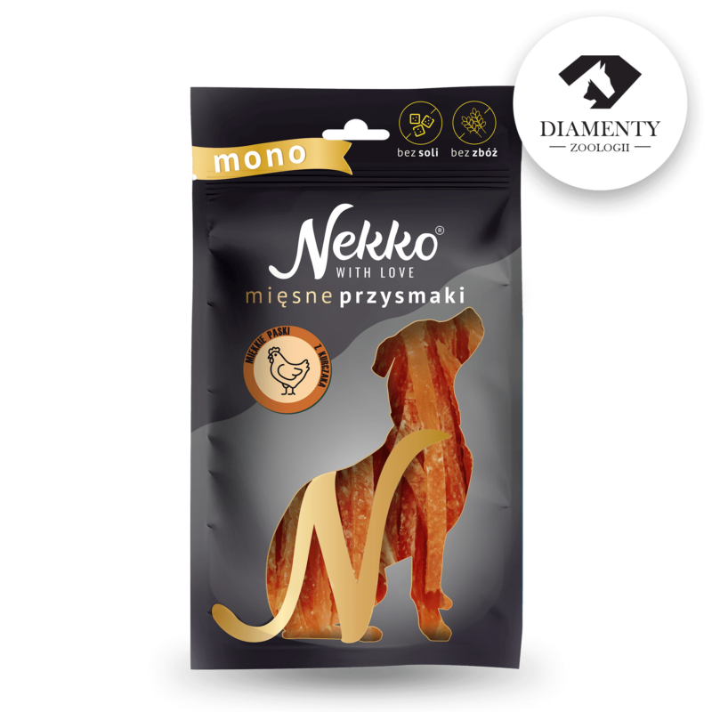 NEKKO DOG SNACKS MONO – SOFT CHICKEN STRIPS 80 g