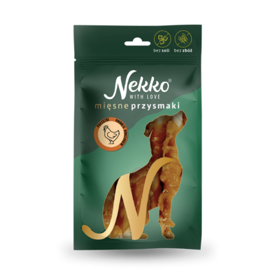 NEKKO DOG TREATS – Rawhide sticks wrapped with chicken 80 g