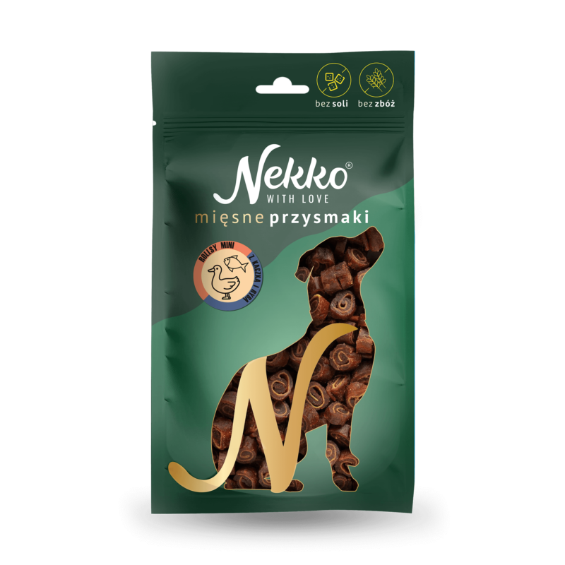 NEKKO DOG SNACKS – Cod & duck rolls 1 cm 80 cm