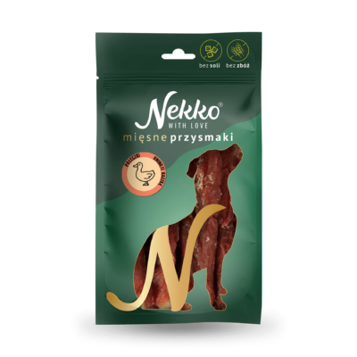 NEKKO DOG TREATS – Rawhide sticks wrapped with duck 80 g