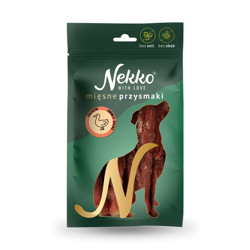 NEKKO DOG SNACKS – Rawhide sticks wrapped with duck 80 g