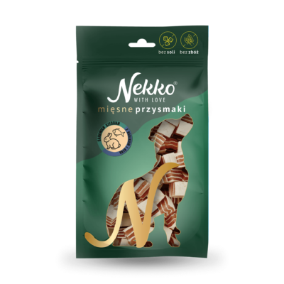 NEKKO DOG TREAT – Soft rabbit & cod tripple sandwich cube 80 g
