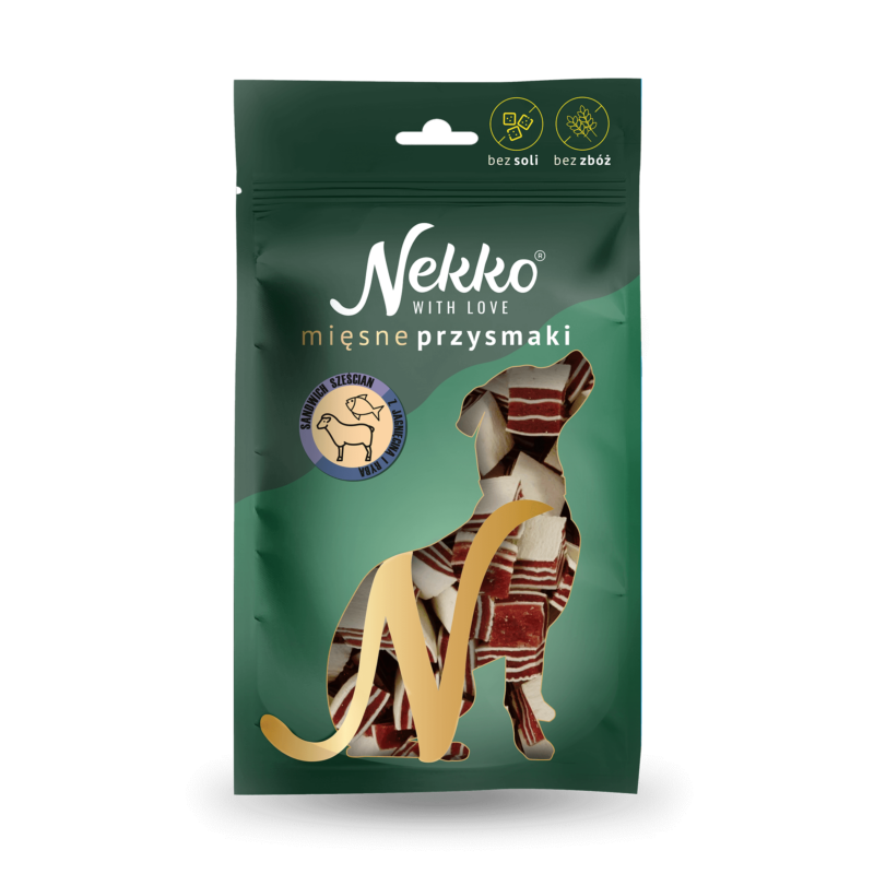 NEKKO DOG SNACKS – Soft lamb & cod tripple sandwich cube 80 g