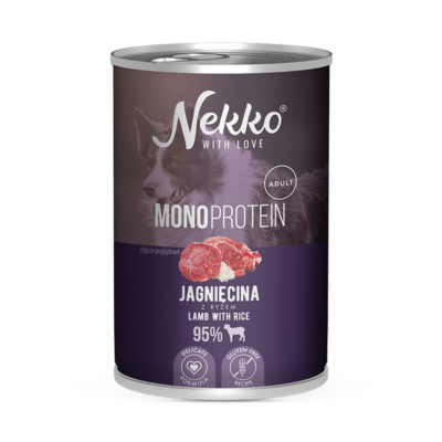NEKKO MONOPROTEIN ADULT – Lamb with rice 400 g