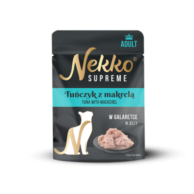 NEKKO SUPREME ADULT – Tuna with Mackerel in Jelly – pouch 70 g