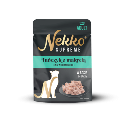 NEKKO SUPREME ADULT – Tuna with Mackerel in Gravy – pouch 70 g