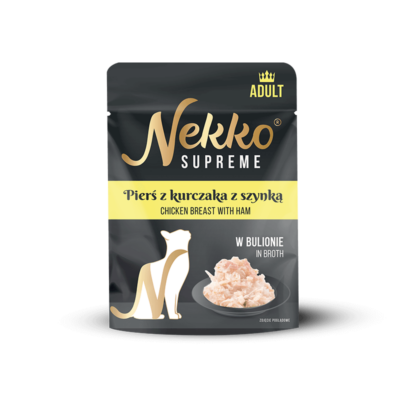 NEKKO SUPREME ADULT – Chicken Breast with Ham in Broth – pouch 70 g