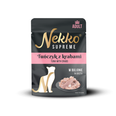 NEKKO SUPREME ADULT – Tuna with crab in broth, pouch 70g
