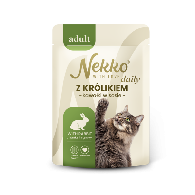 NEKKO DAILY ADULT – with rabbit in gravy, pouch 85 g