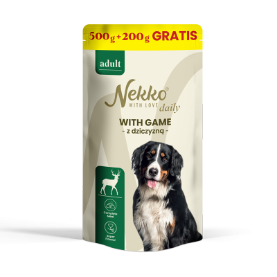 NEKKO DAILY ADULT WITH GAME – pouch 500 g + 200 g GRATIS