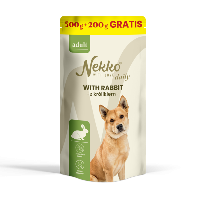 NEKKO DAILY ADULT WITH RABBIT – pouch 500 g + 200 g GRATIS