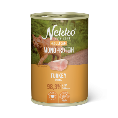 NEKKO MONOPROTEIN ADULT CAT Turkey 400g